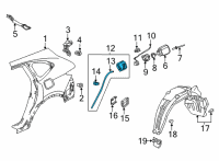 OEM 2022 Acura MDX Adapter, Fuel Filler Diagram - 74480-TYA-A00