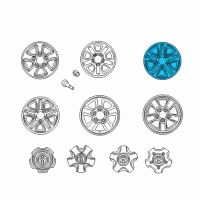OEM Toyota Land Cruiser Wheel, Alloy Diagram - 42611-60371