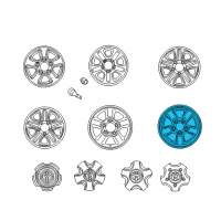 OEM Toyota Land Cruiser Wheel, Alloy Diagram - 4261A-60160