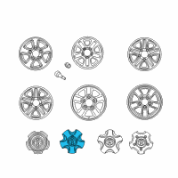 OEM 2003 Toyota Land Cruiser Center Cap Diagram - 42603-60570