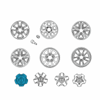 OEM 1999 Toyota Land Cruiser Center Cap Diagram - 42603-60250