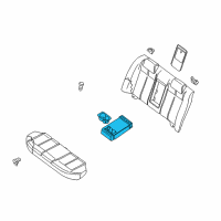 OEM 2007 Nissan Altima Rear Seat Armrest Assembly Diagram - 88700-JA21A