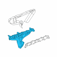 OEM 2004 GMC Envoy XUV Engine Exhaust Manifold Kit Diagram - 88890560