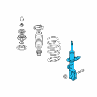 OEM 2017 Hyundai Accent Strut Assembly, Front, Right Diagram - 54660-1R201