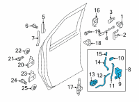 OEM 2011 Ford E-350 Super Duty Lock Assembly Diagram - 7C2Z-15219A65-BA
