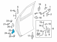 OEM 2019 Ford E-350 Super Duty Lower Hinge Diagram - 6C2Z-1522810-A