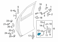 OEM 2000 Ford E-350 Econoline Club Wagon Handle, Inside Diagram - F2UZ-1521818-A