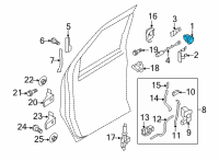 OEM 2017 Ford E-350 Super Duty Lock Cylinder Diagram - 6C2Z-1521984-A