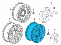 OEM 2022 Chevrolet Silverado 2500 HD Wheel, Alloy Diagram - 84742720