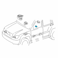 OEM 2015 Lexus LX570 Sensor, Floor Side A Diagram - 89837-60030