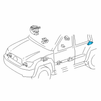 OEM Toyota Land Cruiser Side Sensor Diagram - 89831-60060
