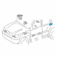 OEM Lexus LX570 Sensor, Side Air Bag Diagram - 89831-60060