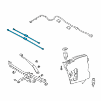 OEM Toyota GR Supra Wiper Blade Diagram - 85212-WAA01