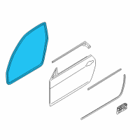 OEM BMW 135i Door Weatherstrip, Left Diagram - 51-76-7-054-027