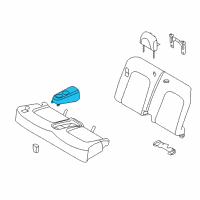 OEM 2013 Nissan Murano Rear Seat-Cup Holder Diagram - 88337-1GR1C