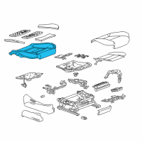 OEM 2018 Cadillac CT6 Seat Cushion Pad Diagram - 23245173