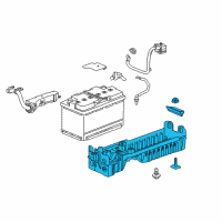 OEM 2016 Chevrolet Cruze Battery Tray Diagram - 39014514