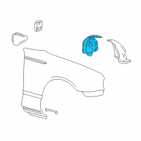 OEM 2004 Ford Thunderbird Fender Liner Diagram - 1W6Z-16102-BA