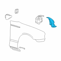 OEM 2004 Ford Thunderbird Fender Liner Diagram - 1W6Z-16102-AA