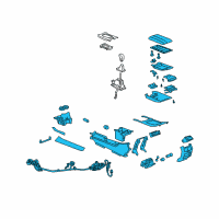 OEM Cadillac CTS Console Assembly Diagram - 22983605