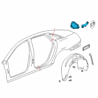 OEM 2016 Cadillac XTS Filler Pocket Diagram - 84228567