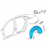 OEM 2015 Cadillac XTS Wheelhouse Liner Diagram - 84391921