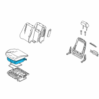 OEM 2010 Ford Fusion Seat Cushion Pad Diagram - 6E5Z-54632A23-B