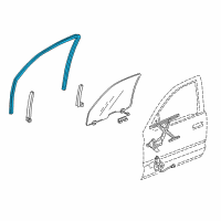 OEM 1999 Honda CR-V Channel, Right Front Door Run Diagram - 72235-S10-013