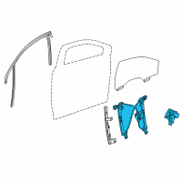OEM Buick Enclave Window Regulator Diagram - 84476222