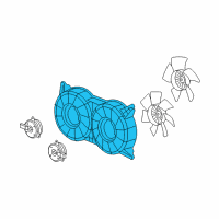OEM 2004 Cadillac SRX Shroud, Engine Coolant Fan Diagram - 89022527