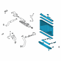 OEM 2001 Lexus RX300 Radiator Assembly Diagram - 16400-20200