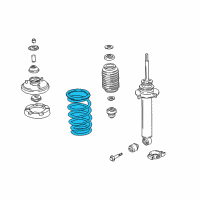 OEM 2003 Acura NSX Spring, Front Diagram - 51401-SL0-983