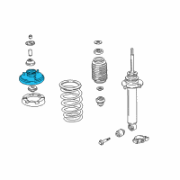 OEM 2003 Acura NSX Base, Shock Absorber Mounting Diagram - 51675-SL0-013