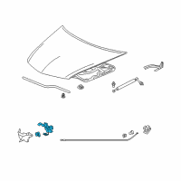 OEM Acura Lock Assembly, Hood Diagram - 74120-SJA-A03