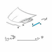 OEM 2011 Acura RL Stay Set, Driver Side Hood Opener Diagram - 74195-SJA-315