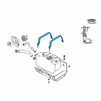 OEM 2002 Jeep Wrangler Strap-Fuel Tank Diagram - 52100235AC