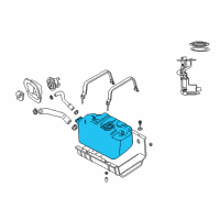 OEM 2002 Jeep Wrangler Fuel Tank Diagram - 52018768AE