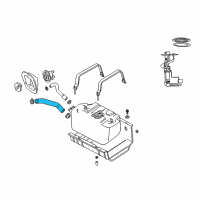 OEM 1999 Jeep Wrangler Hose-Fuel Filler Diagram - 52100032AD