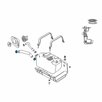 OEM 2000 Jeep Wrangler Clamp-Hose Diagram - 6502090