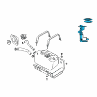 OEM 1999 Jeep Wrangler Fuel Pump Module Assembly Diagram - 4897754AB