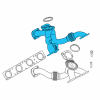 OEM BMW M6 Gran Coupe Exhaust Manifold Diagram - 11-62-7-849-461