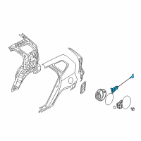 OEM Kia Rondo Opener Assembly-Fuel Filler Diagram - 957201D000