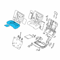 OEM 2009 Lincoln MKX Seat Cushion Pad Diagram - 8A1Z-7863841-A