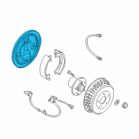 OEM 1998 Nissan Quest Plate Assy-Back, Rear Brake Rh Diagram - 44020-0B001