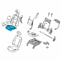 OEM Ford Taurus Seat Cushion Pad Diagram - DG1Z-54632A22-F