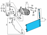 OEM 2020 GMC Sierra 3500 HD Condenser Diagram - 84650609