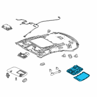 OEM Lexus RC F Lamp Sub-Assembly, Map Diagram - 81208-24090-C0