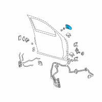 OEM GMC Sierra 1500 HD Classic Handle, Front Side Door Outside Diagram - 15029901