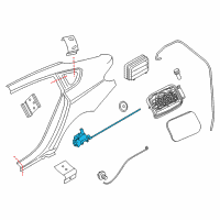 OEM 2014 BMW 535i GT xDrive Filler Flap Actuator Diagram - 67-11-7-139-398