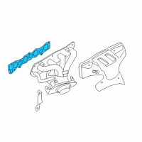 OEM Nissan Versa Gasket-Exhaust Manifold, A Diagram - 14036-1KT0A